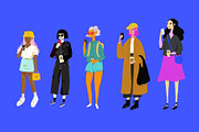 15 hand drawn girls illustration set, an Illustration by Plainly Simple Store (Thumbnail 5 of 13)
