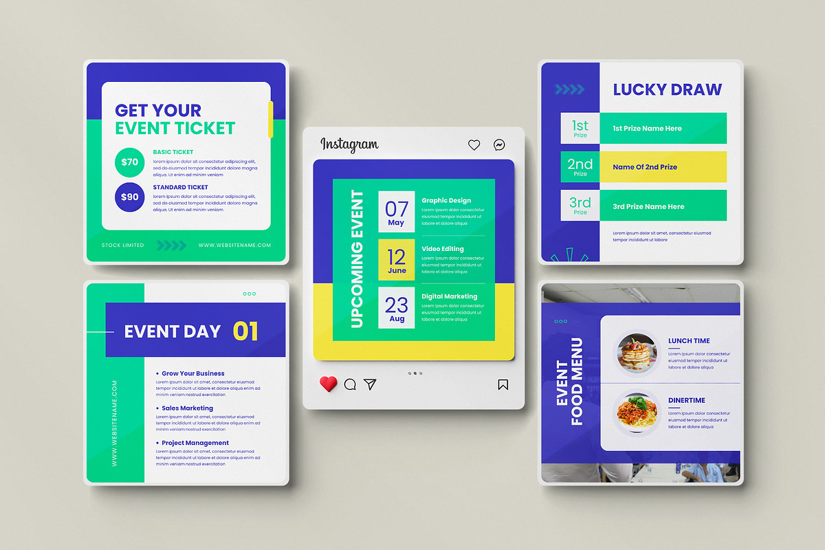 Conference Social Media Post Canva, a Social Media Template by Pixelpick (Photo 5 of 5)