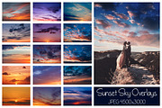 30 Dramatic Sunset Sky Overlays, a Texture Graphic by LovePhotoMoment (Thumbnail 2 of 14)