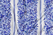 Blue Floral Vertical Seamless Border, a Pattern Graphic by SirenaArt (Thumbnail 7 of 10)