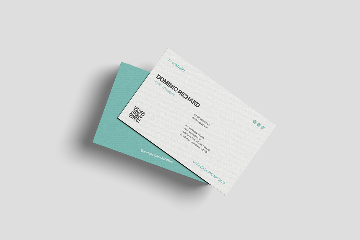 Realistic Business Card Mockup PSD, an Advertising Mockup by MA-KING_ART (Photo 3 of 5)