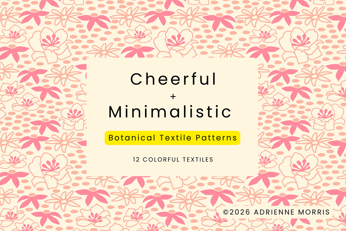 Minimalist Botanical Pattern Bundle, a Pattern Graphic by Adrienne Morris (Photo 1 of 14)