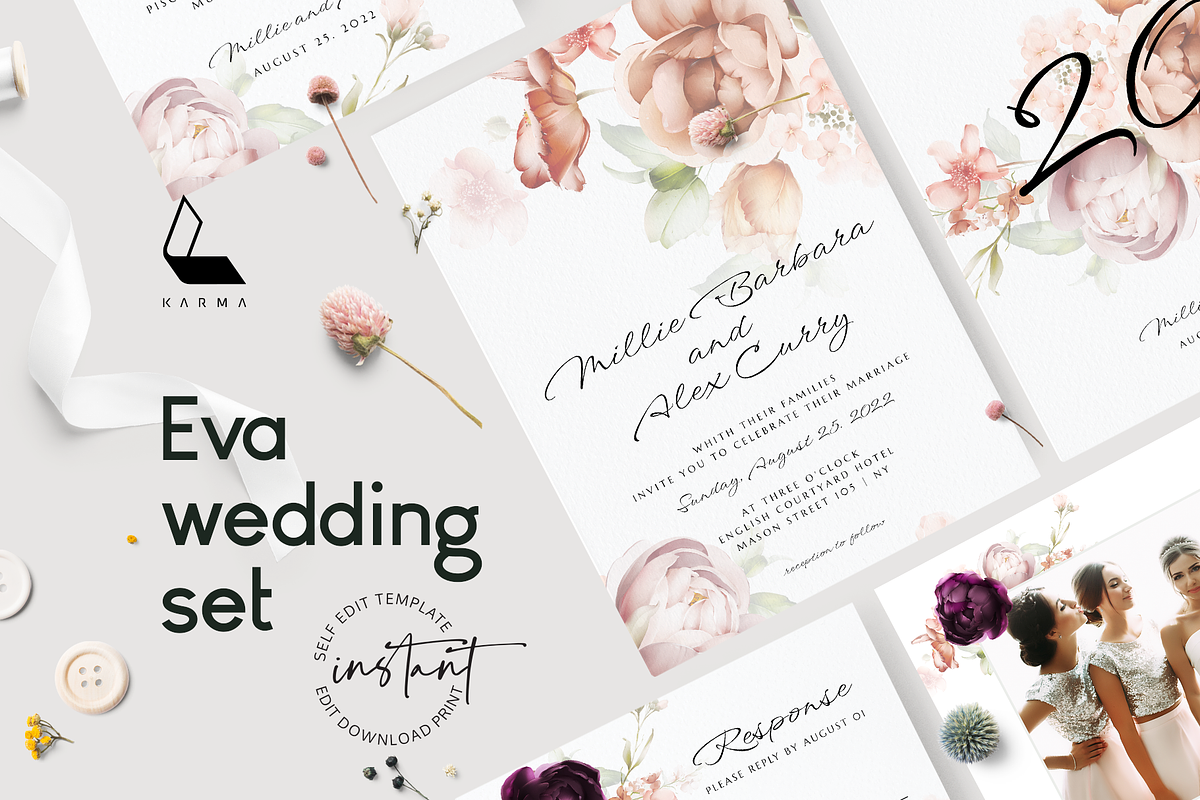 Eva Wedding Set | PSD Templates