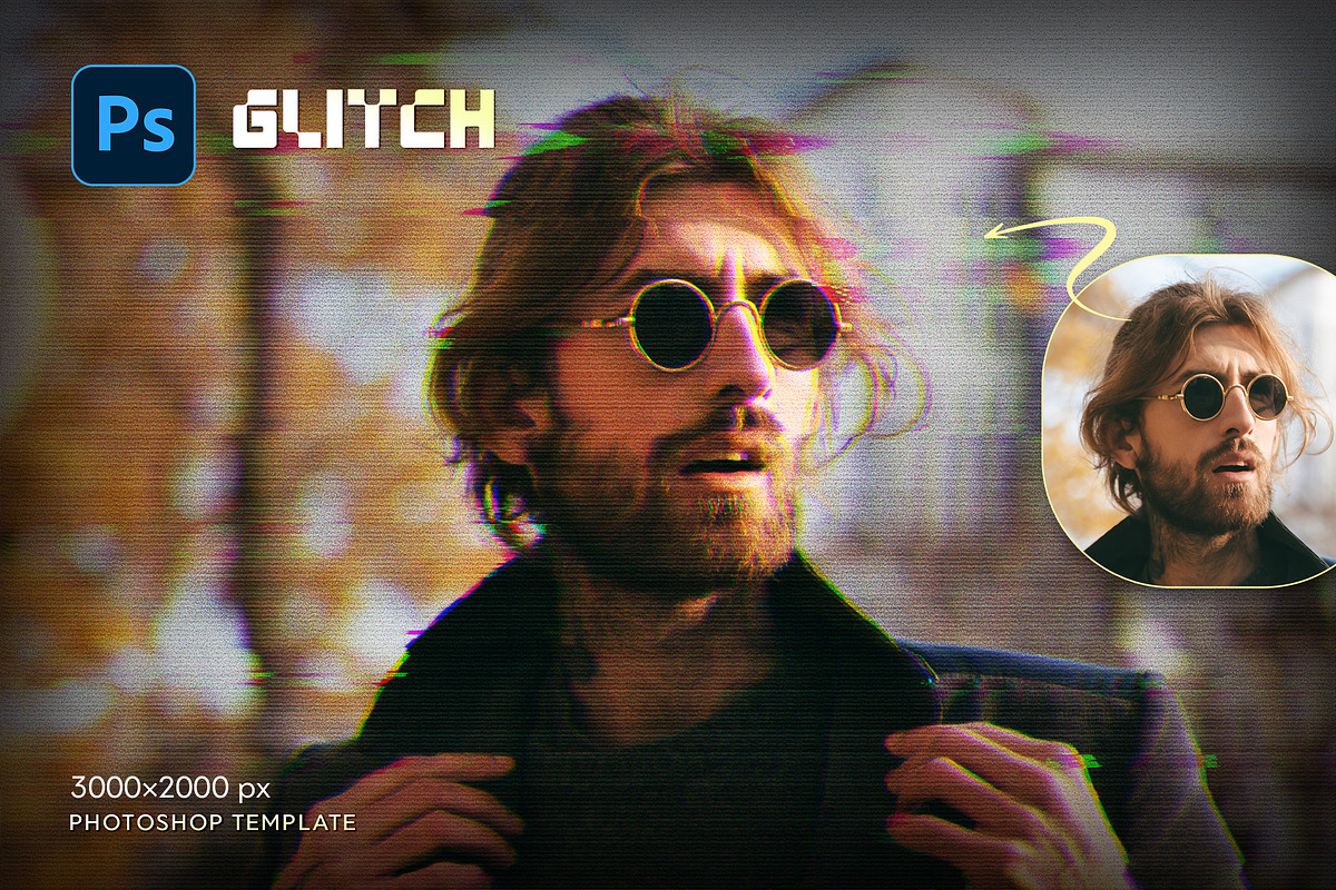 Glitch Photo Effect, an Action Add-On by Andrew Skoch Design (Photo 3 of 5)