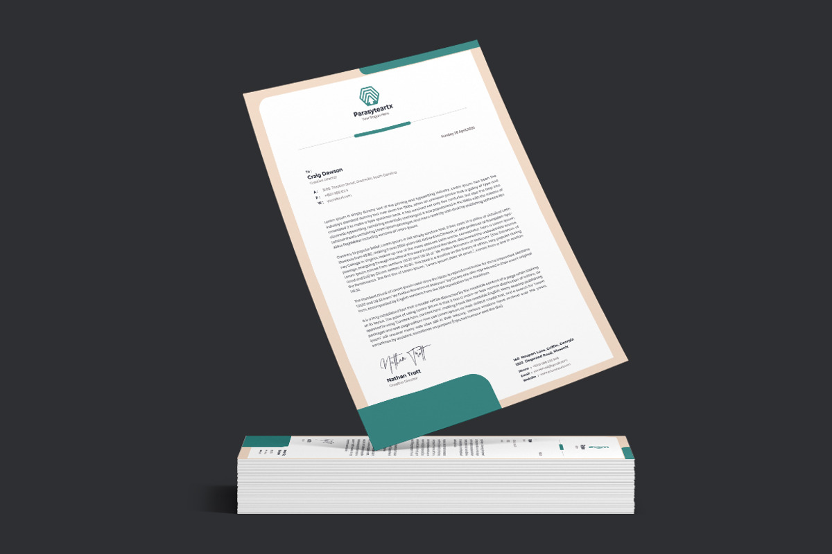 Urban Letterhead Template, a Resume Template by iDoodle Studio (Photo 2 of 4)