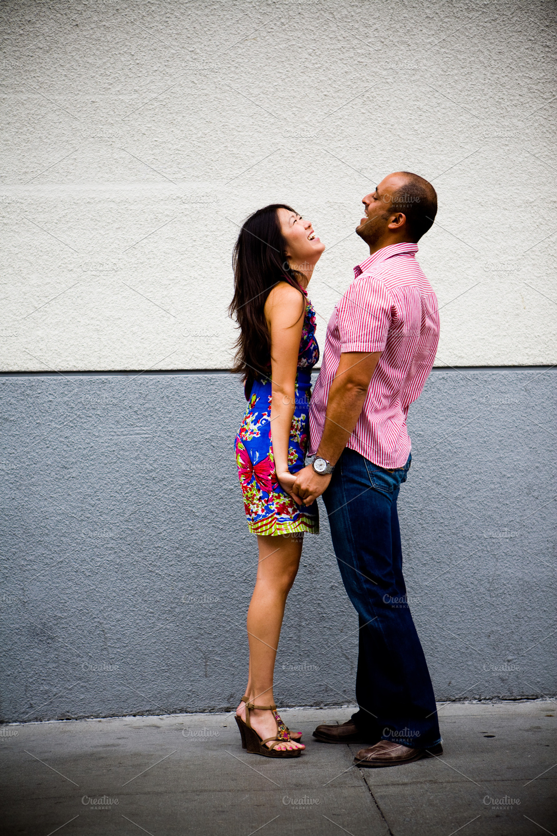 Engagment Couple Laughing