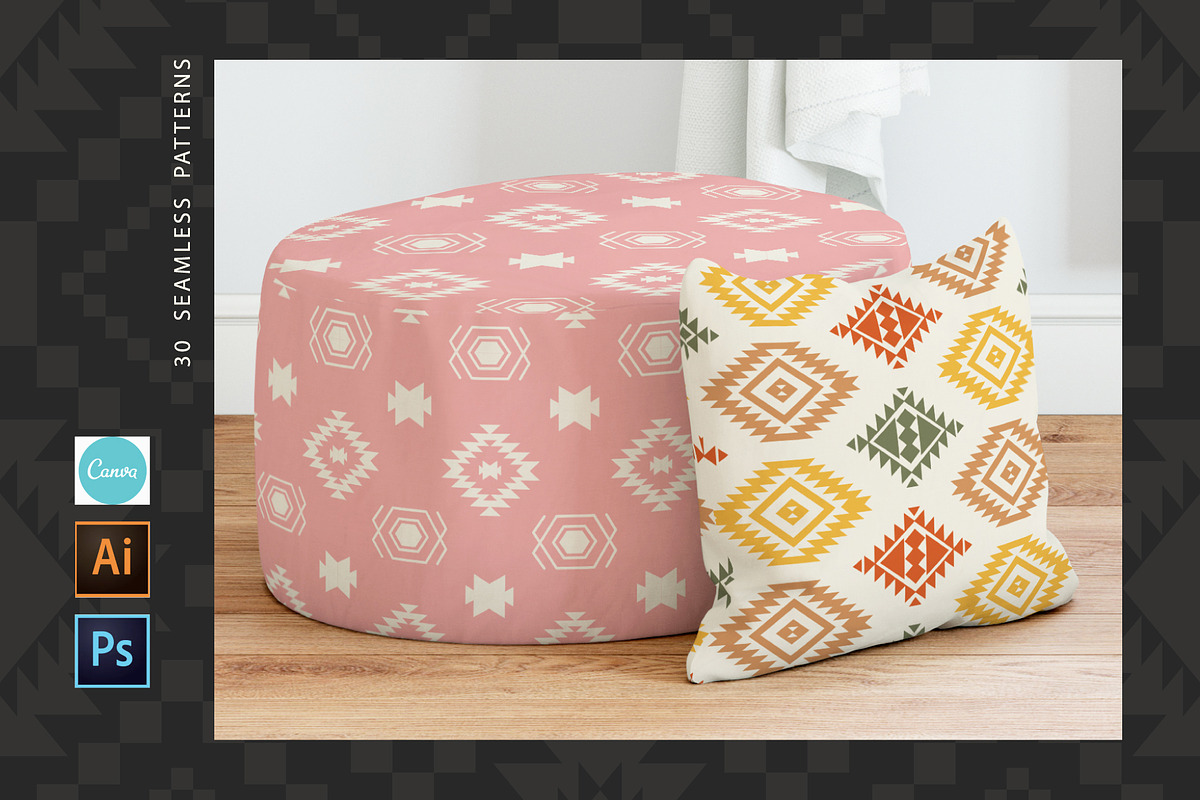 30 Aztec Southwestern Patterns Pack, a Pattern Graphic by Katrinelly (Photo 4 of 15)