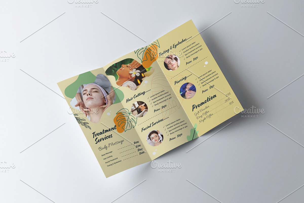 Spa Massage Trifold Brochure, a Brochure Template by Cristal Pioneer (Photo 2 of 4)