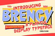 Brency Playful Display Font, a Sans Serif Font by Letterhend Studio (Thumbnail 1 of 9)