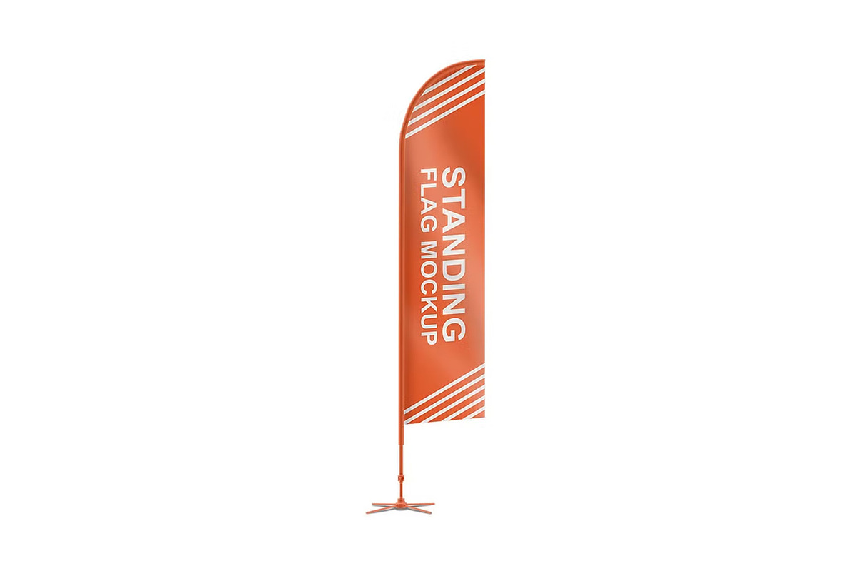 Feather Flag Mockup, a Product Mockup by GraphicsPixel (Photo 2 of 5)