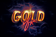HD Photoshop Gold, text logo FX, a Layer Style Add-On by Giallo (Thumbnail 15 of 15)