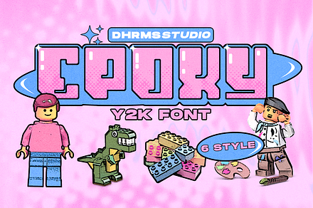 Epoxy - Y2K Font Family, a Font by Dharmas Studio