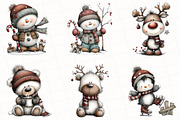 Whimsical Christmas Clipart Bundle, an Illustration by OK Design (Thumbnail 2 of 6)