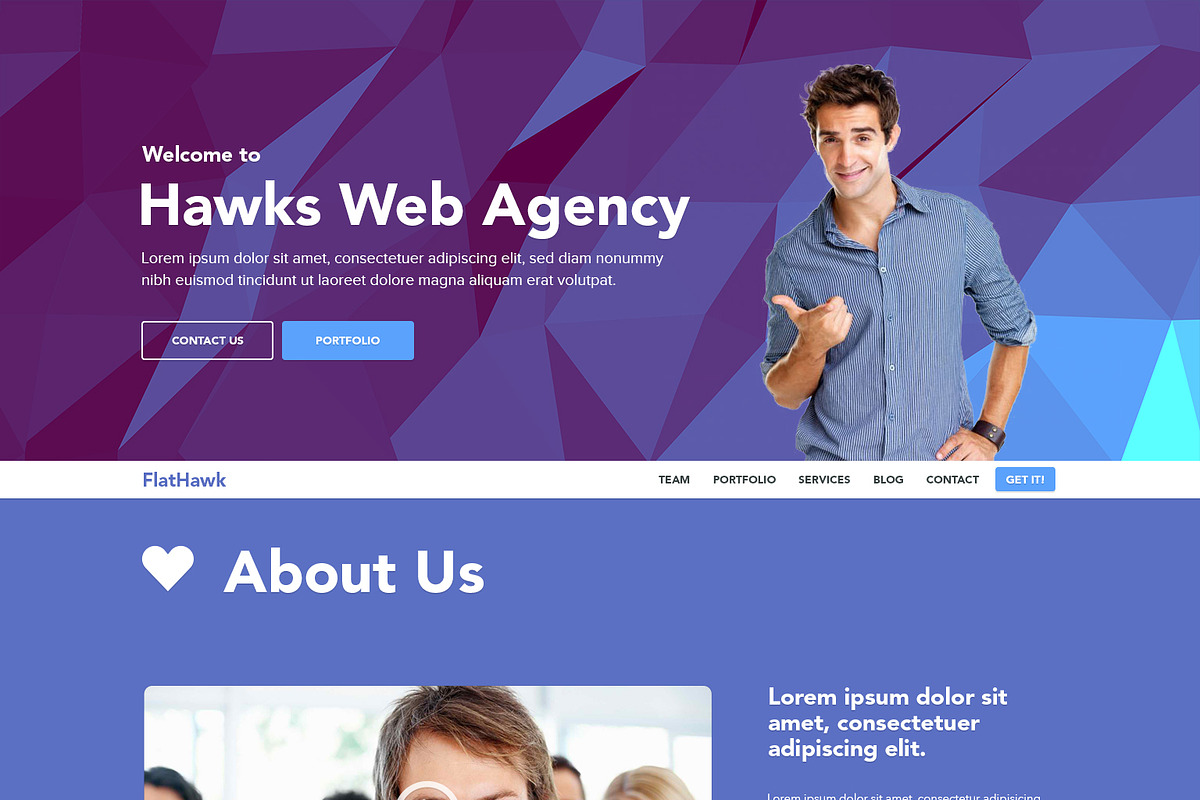 Hawks - 7 Flat PSD Templates preview 4