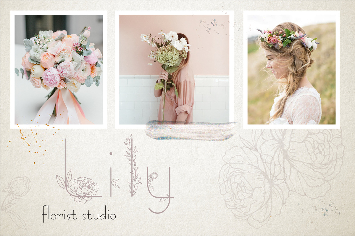 Amelie Floral Display Font preview 6