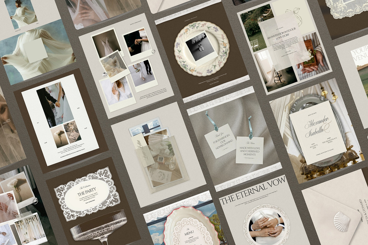 Modern Romance Wedding Canva Pack, a Social Media Template by Pani Temp. (Photo 4 of 13)