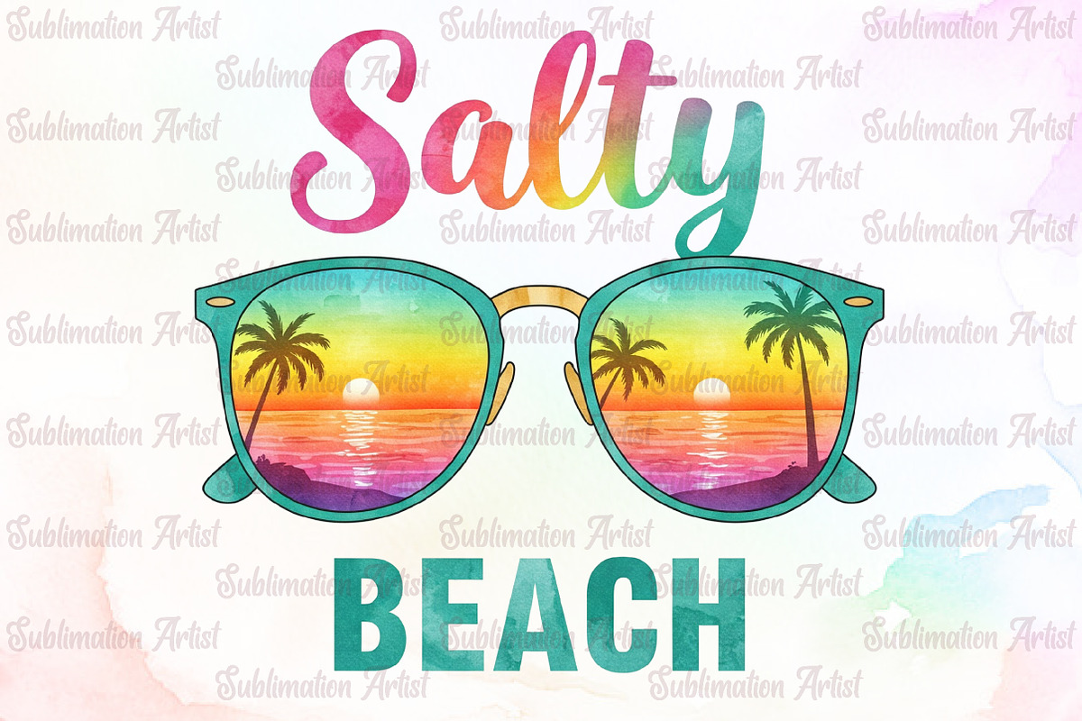 Salty Beach Summer Vibes PNG, an Illustration by Sublimation Artist (Photo 1 of 6)
