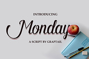 Monday Script, a Script Font by Graptail (Thumbnail 1 of 7)