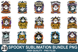 Halloween Spooky Sublimation Bundle, a Graphic by crative8112