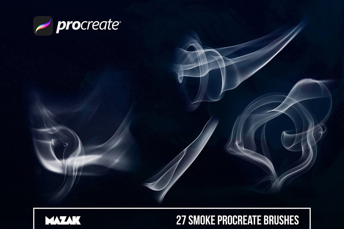 Procreate smoke brushes, a Brush Add-On by Endete & Mazak brushes (Photo 3 of 9)