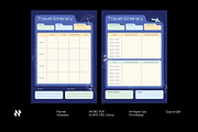Travel Itinerary Planner Template, a Stationery Template by Neermana (Thumbnail 1 of 4)