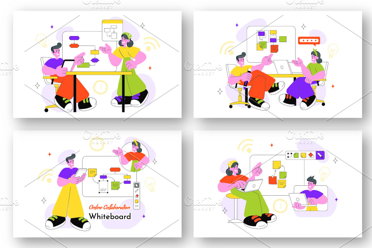 10 Online Whiteboard Tools, a Work Illustration by denayunebgt (Photo 2 of 4)