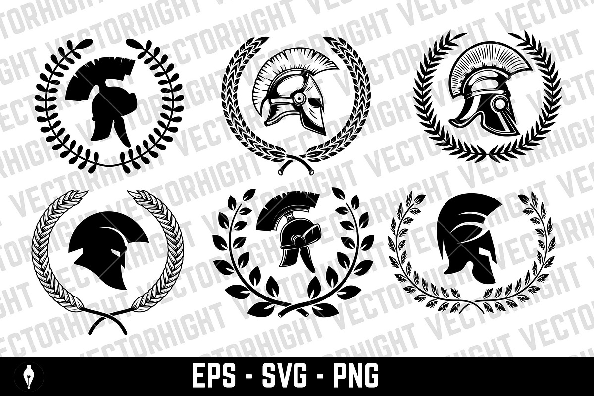 Spartan or Greek warrior helmet, an Object Illustration by Vectorhight (Photo 1 of 4)