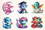 Baby Dragon Sublimation Clipart, an Illustration by Dream Creation (Thumbnail 3 of 7)