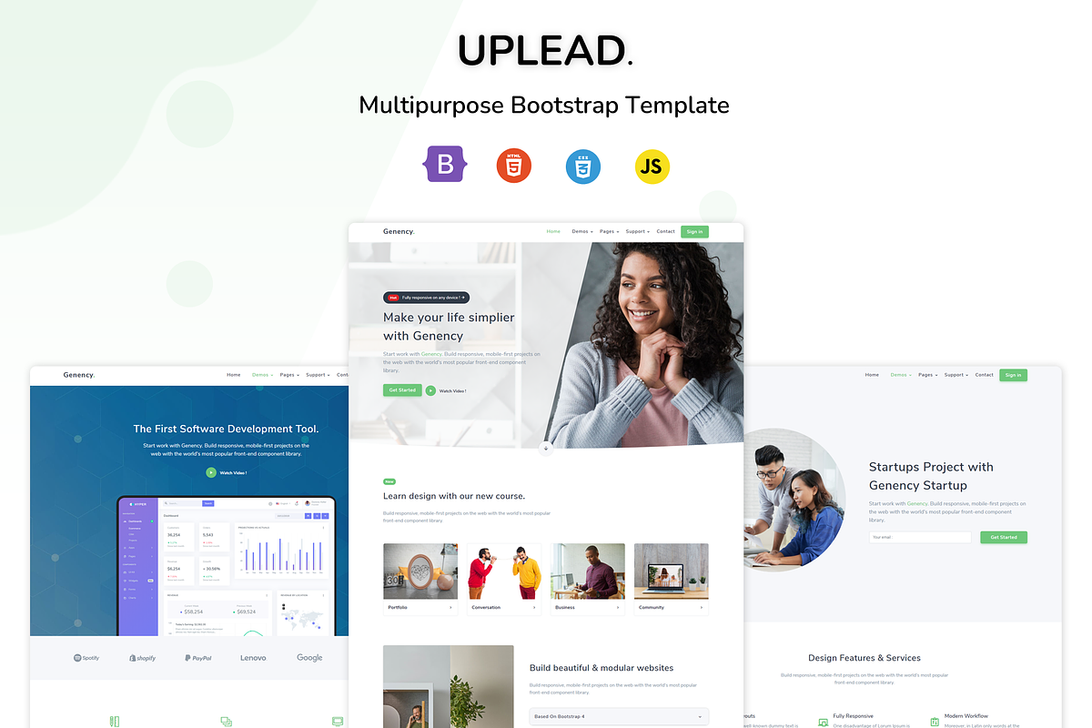 Uplead - Bootstrap Landing Template, a Bootstrap Template by shreethemes (Photo 1 of 8)