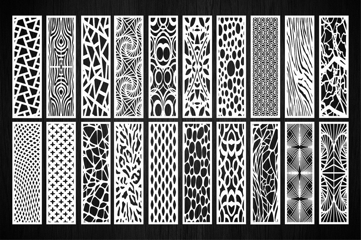 Set of 100 narrow decorative panels, a Graphic by CncCutModel (Photo 5 of 6)
