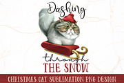 Christmas Cat Sublimation Bundle, an Animal Illustration by RossiGalleria (Thumbnail 5 of 11)