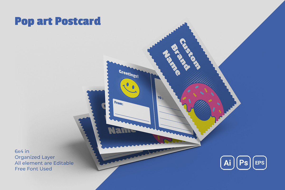 Pop Art Postcard, a Print Template by Fannan Studio (Photo 3 of 3)