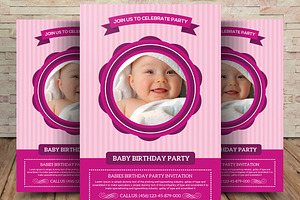 Kids Birthday Invitation, a Card Template by graphicforest