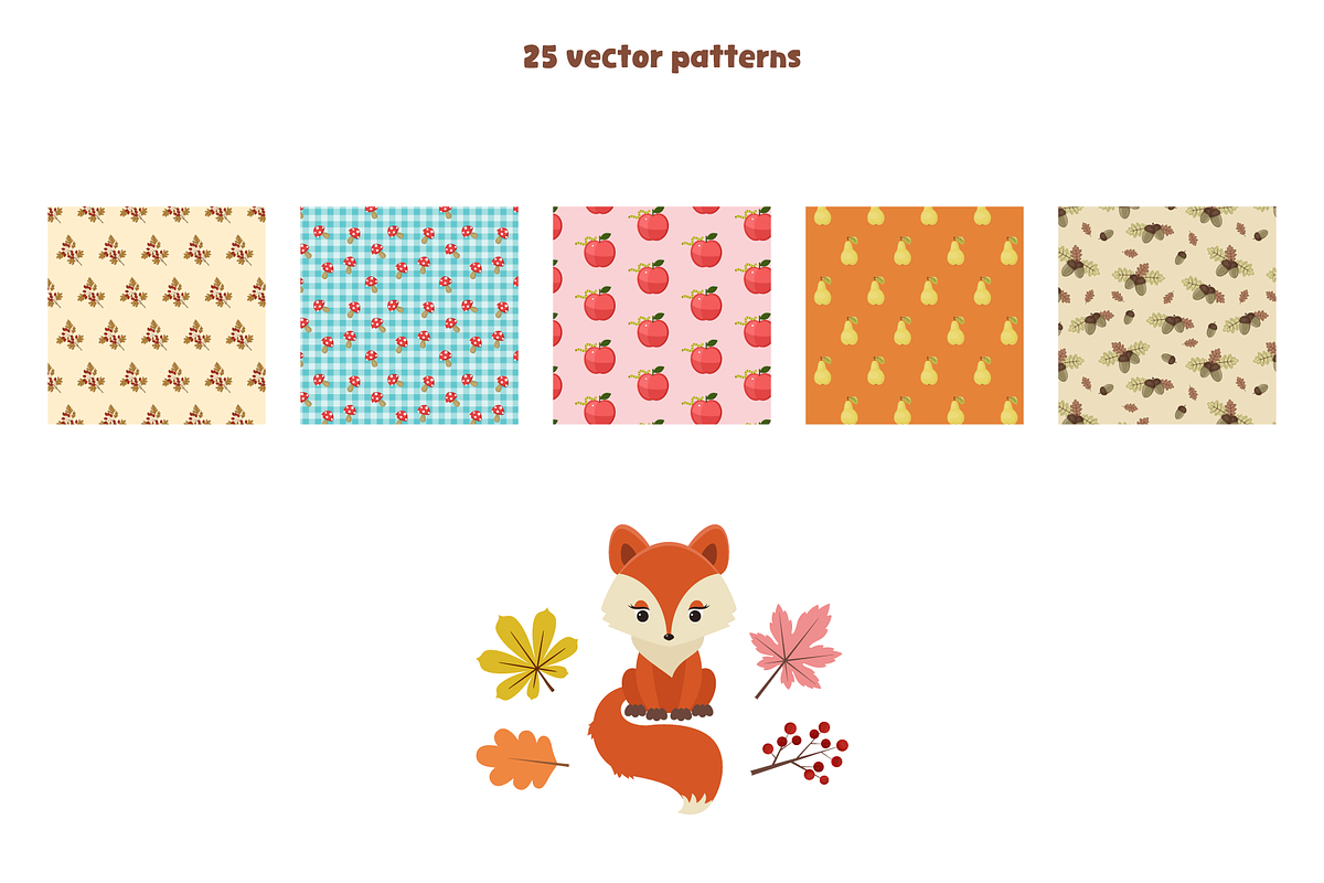 Fall Vector Seamless Patterns, a Pattern Graphic by Digitaliya (Photo 4 of 10)