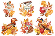 Harvest Thanksgiving fall clipart, a Decorative Illustration by Hanna Hryharenka (Thumbnail 9 of 20)