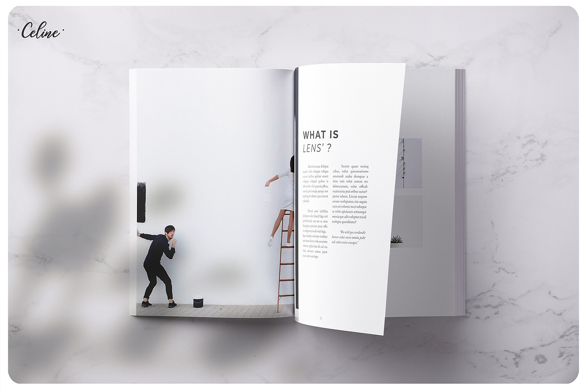 LENS' Photography Portfolio Template, a Magazine Template by Celine Studio (Photo 2 of 12)