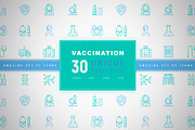 Vaccination Icons Set | Concept, an Outline Icon by Alex Blogoodf (Thumbnail 1 of 12)