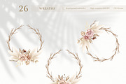 Watercolor Boho Fall Dusty Rose Set, a Decorative Illustration by Carol Lozove (Thumbnail 18 of 74)