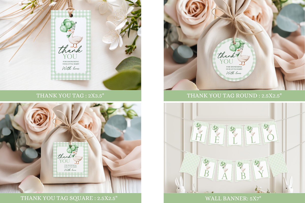 Silly Goose Baby Shower Bundle, an Invitation Template by Digital_Mind (Photo 4 of 9)