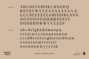 Sophista Belucy Display Beauty Font