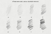 Graphite Pencils for Procreate, a Brush Add-On by Jenteva Art (Thumbnail 2 of 11)