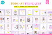 Podcast Instagram templates Canva, a Social Media Template by Cate Creates (Thumbnail 2 of 7)