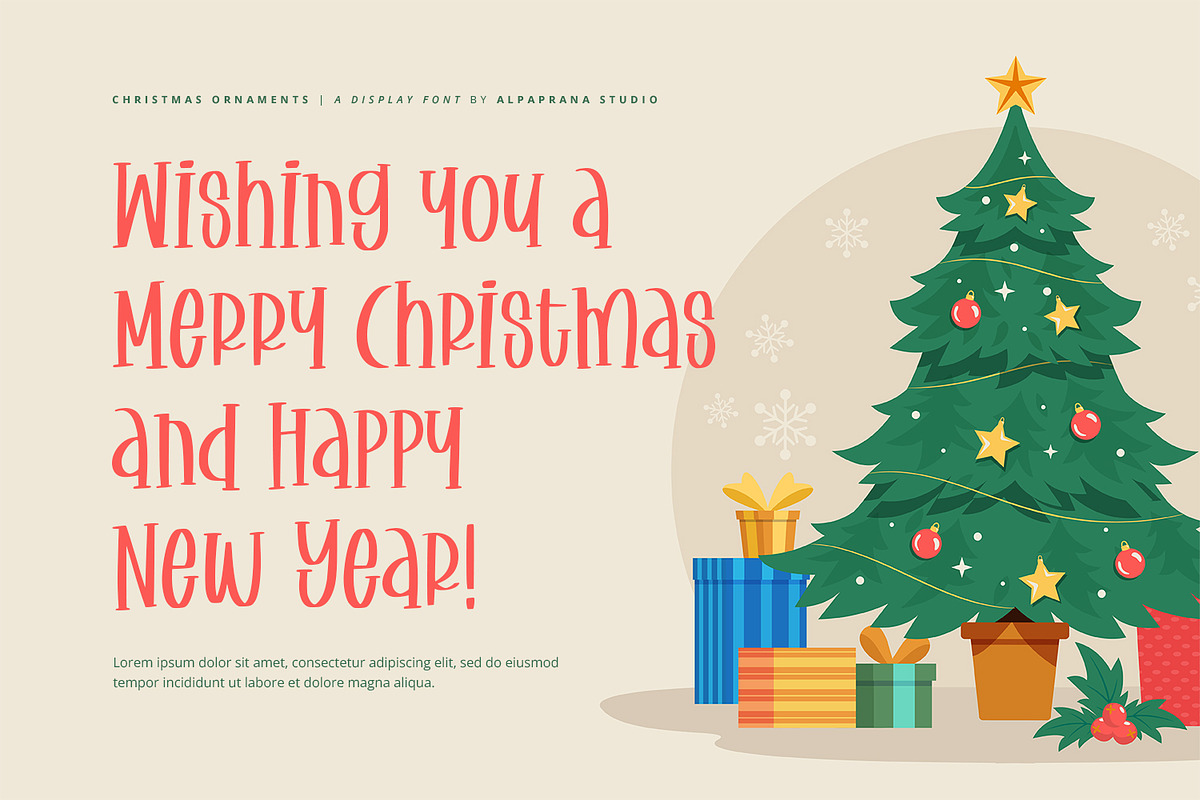 Christmas Ornaments - Display Font, a Script Font by Alpaprana (Photo 7 of 12)