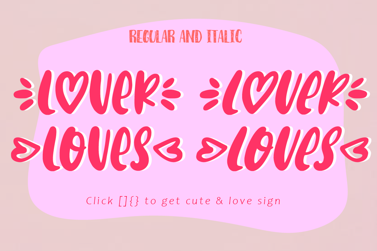 Lover Loves, a Script Font by AMINMARIO (Photo 5 of 6)