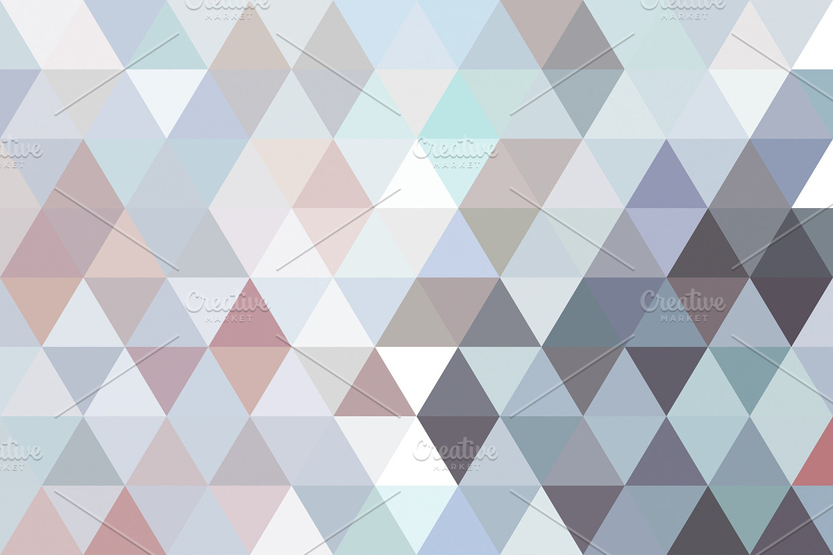 Subtle Color Triangle Mosaic, a Pattern Graphic by SJagiello