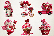 Valentine Faux Latch Hook Cliparts, an Illustration by RobertsArt (Thumbnail 4 of 6)