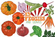 Veggie Digital Pack, a Food Illustration by Si Design Loft (Thumbnail 3 of 5)