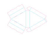 Triangle Box Template, a Print Template by Dieline (Thumbnail 2 of 2)