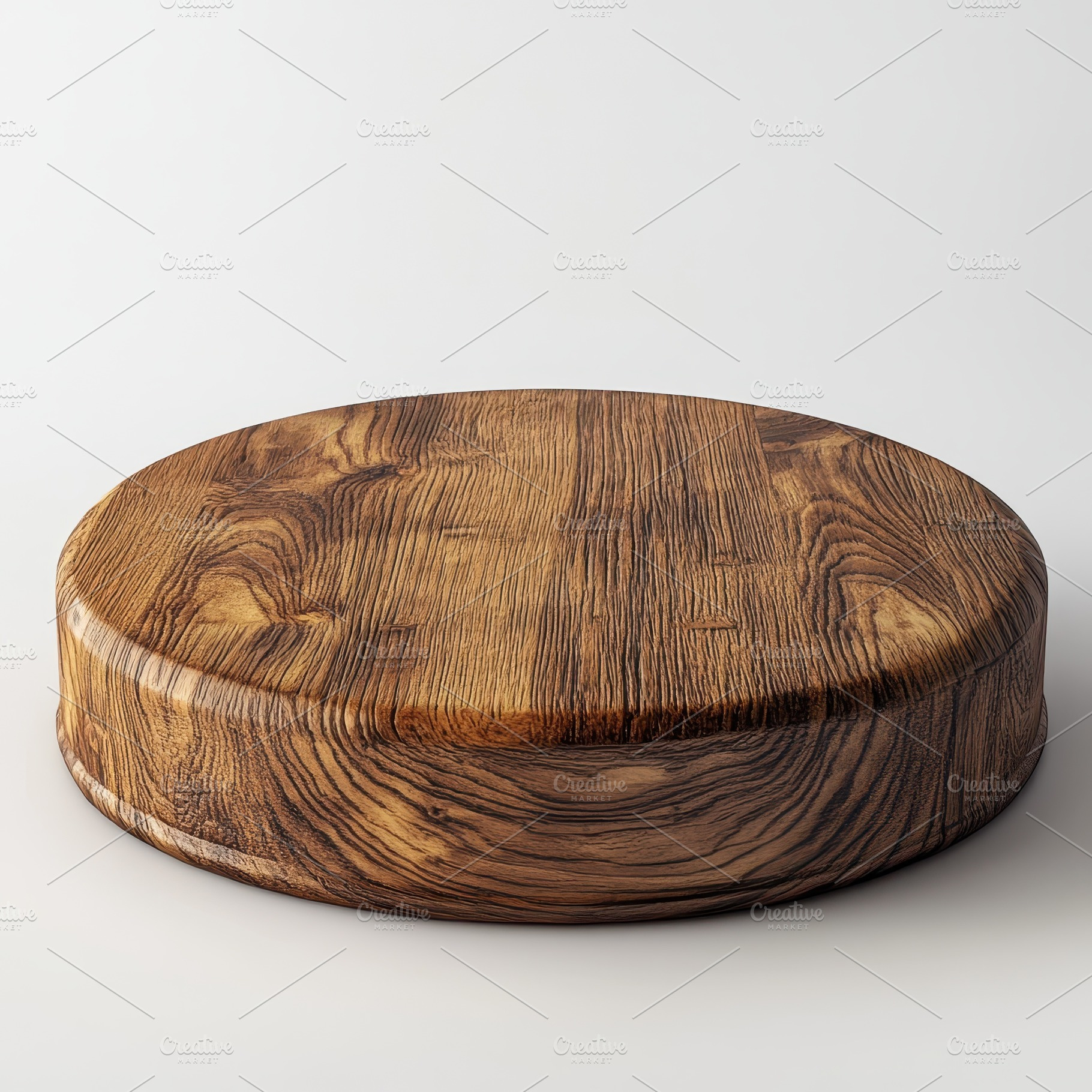 Wooden Round Display Stand Product S, an Abstract Photo by Pixeness Studio