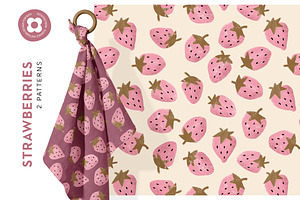 Strawberries, a Pattern Graphic by Muriel Petitpattern